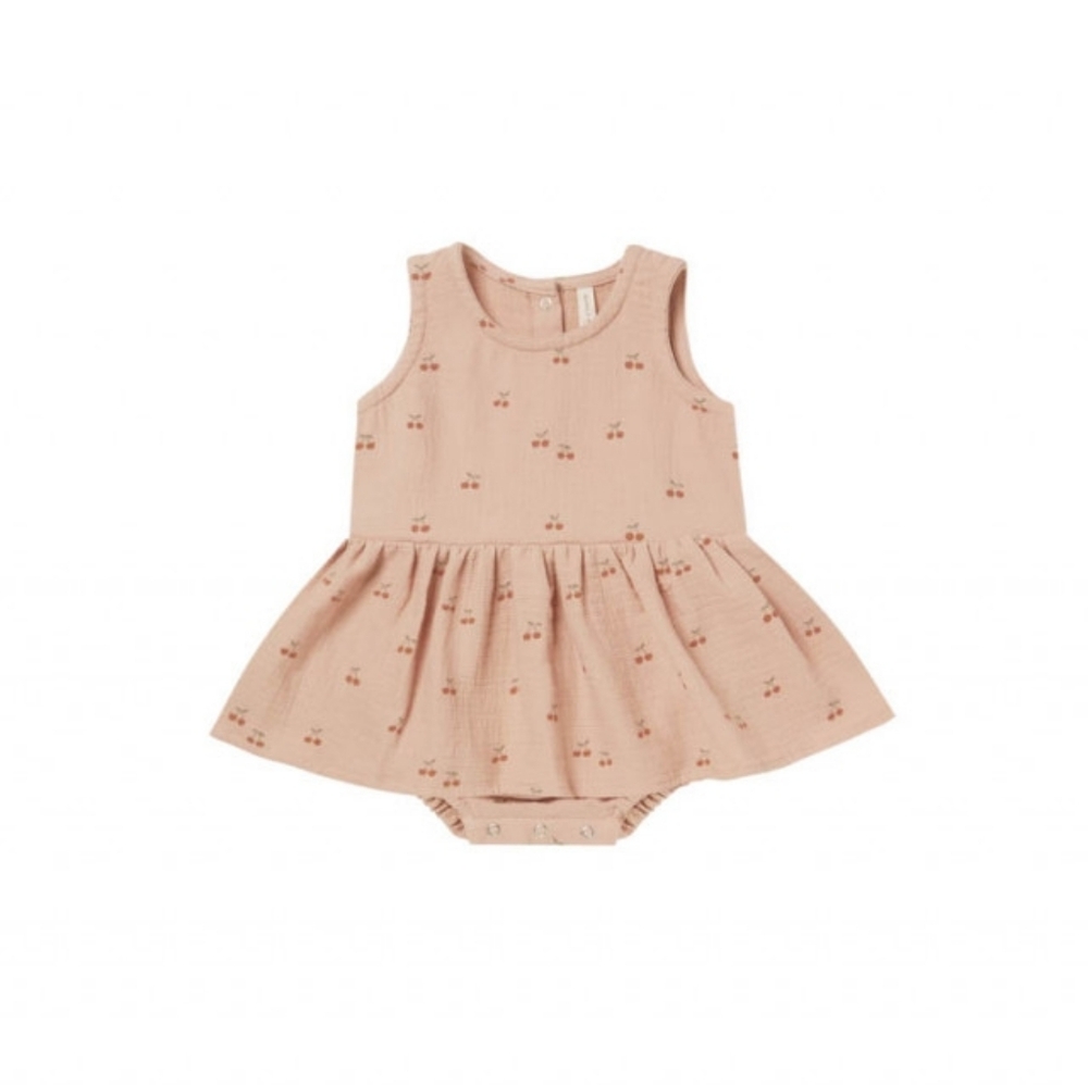 Quincy Mae Cherries Skirted Tank One Piece